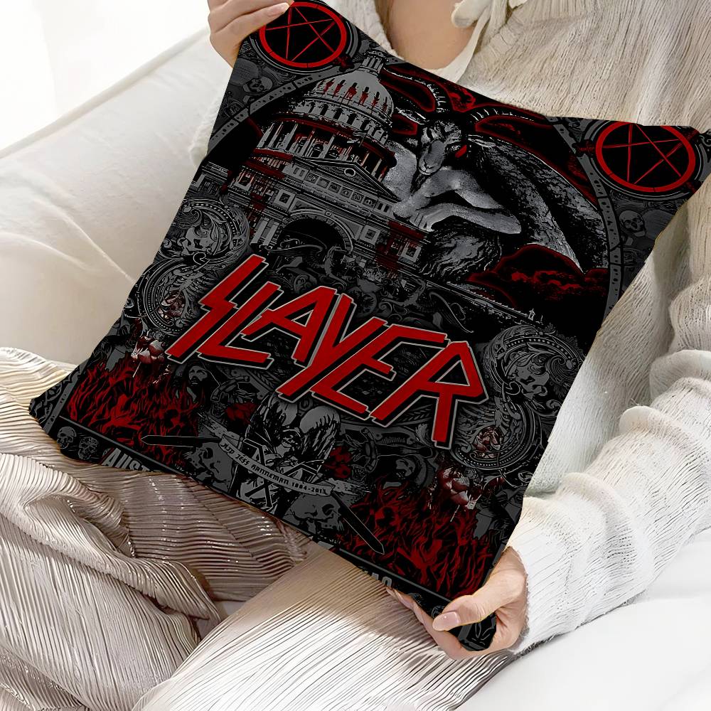 S-Slayer Rock Band Pillow Cover For Bedroom Room And Living Room Sofa Decorative Cushion Cover