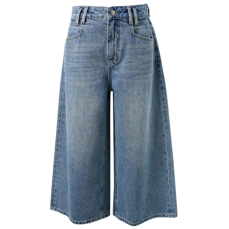 SanCai 100% Cotton Straight Cropped Jeans 170/76A/XL