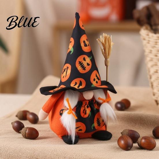 Flauschiger Langhaar-Bart-Gnom Halloween-Gnome Plüsch Handgemachte Dekoration Zwerg Elf Ornamente zur Dekoration Etagere Heimtischdekoration