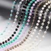 1 Meter bunte Perlen Perlenkette Glas Kristallperlen Halskette Kette Zubehör für Schmuckherstellung Komponenten Basteln DIY