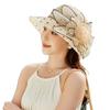 Elegant Polka Dot Sun Hat Women'S Summer Outdoor Big Flower Organza Bucket Hat Mother Breathable Cool Hat