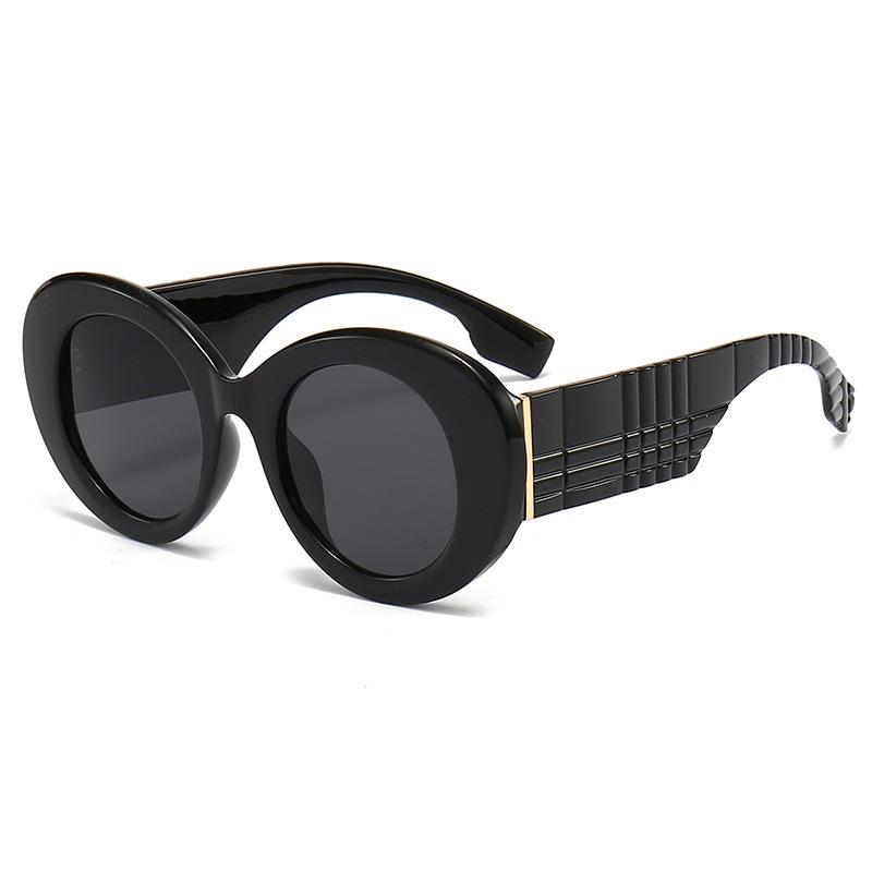

Round Oversized Sunglasses Women Oval Shades Men Vintage Glasses For Female Luxury Uv400 as picture