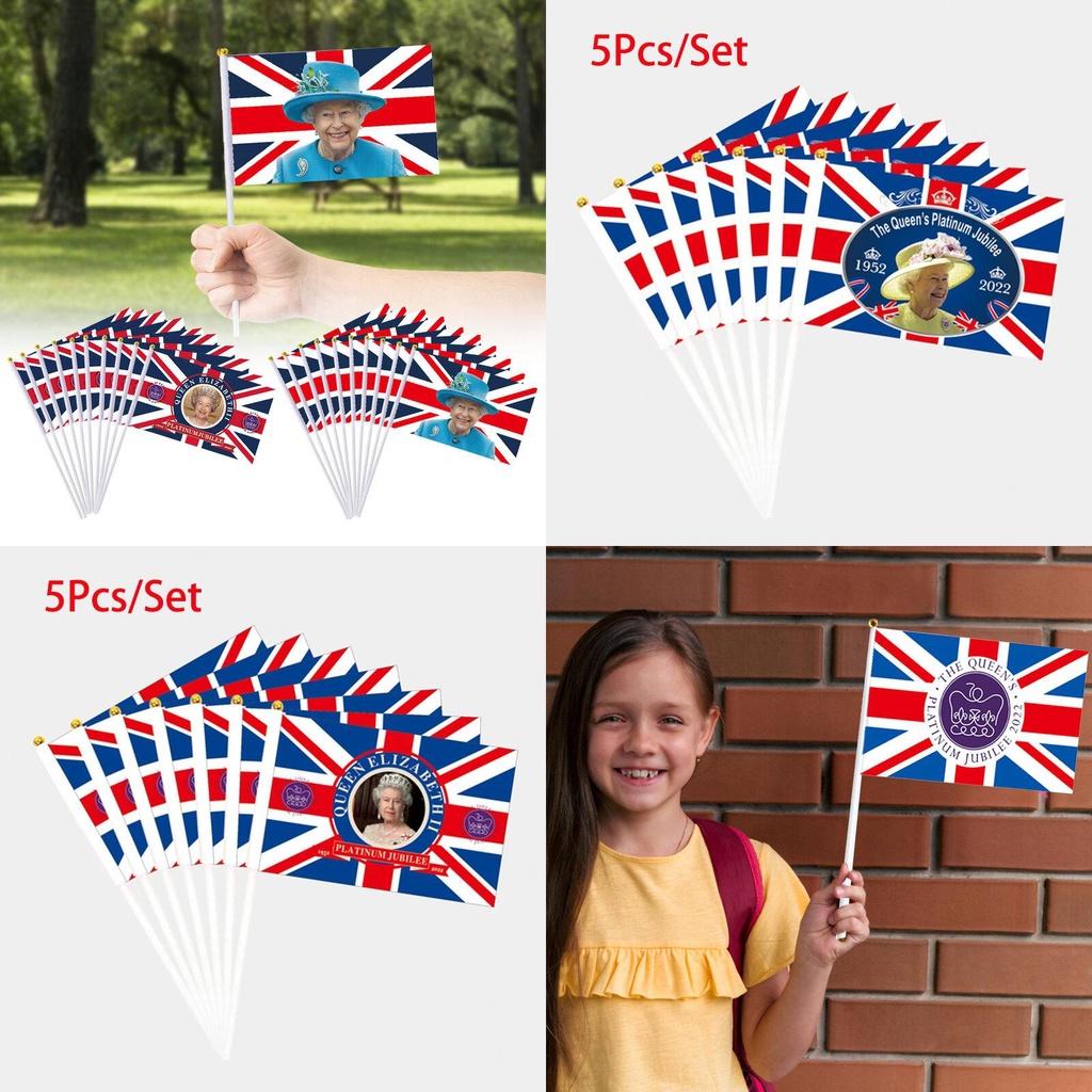 Feiern Sie das Platinjubiläum der Königin mit 5 Schwenkfahnen