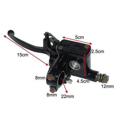 1 Τεμάχιο 7/8" 22mm Δεξιά Μοτοσικλέτας Υδραυλική Αντλία Φρένου Κύλινδρος Μάστερ Μαύρη Μανέτα Δισκόφρενου Για Μοτοσικλέτα Μοτοποδήλατο Atv Sport pteur 50-250cc