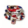 Unisex Independence Day Beaded Bracelet - Festive Fruit Jewelry, Perfect for Christmas & Halloween
