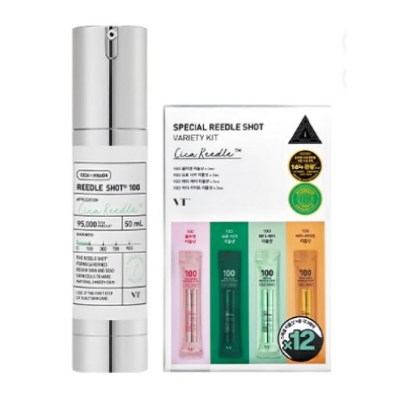 

VT Cosmetics Reedle Shot 100 50ml + Special Reedle Shot Variety Kit (4 Types x 2ml) x3 Set