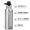 YANGYAO 500ml Direct Drinking Water Bottle with Cloth Vacuum Insulated Stainless Keeps Hot or Two Lids Lightweight Sports Stylish for Outdoor Silver