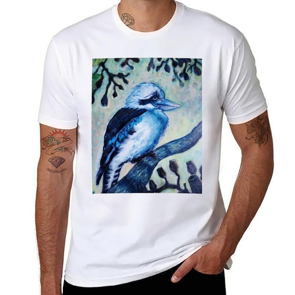 Kookaburra in de oude gomboom T-shirt Grote Maten Niet-krimpend T-shirt