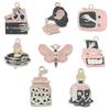 Halloween Pink Skull Alloy Pendant for DIY Jewelry Keychain, Bracelet, or Necklace Accessories