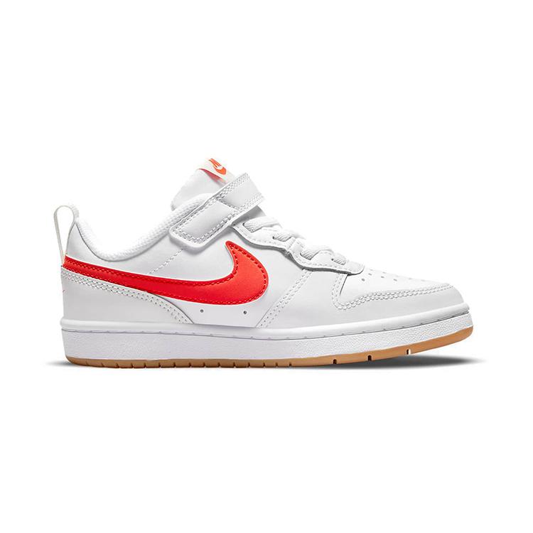 Nike Court Borough 2 Low top Kids' Skateboarding Shoes White Orange Children Aged 3 7 Years Old BQ5451-114