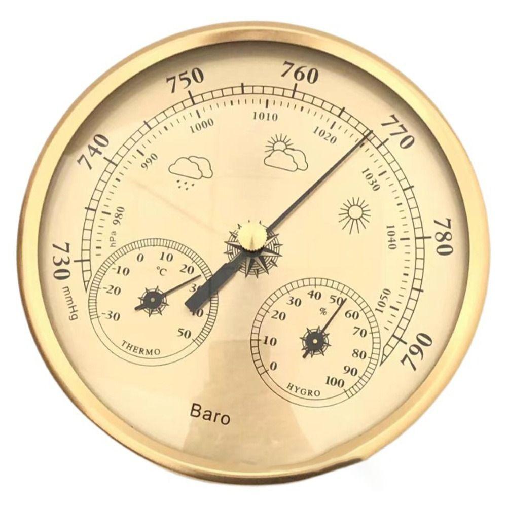 Wall Mounted Indoor Climate Monitor Large Display Temperature and Humidity Gauge  Weather Station