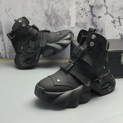 Academy Style Medium and High Top Board Shoes Loose Super Soft Casual Shoes Soft Leather Soft Sole Breathable Martin Boots