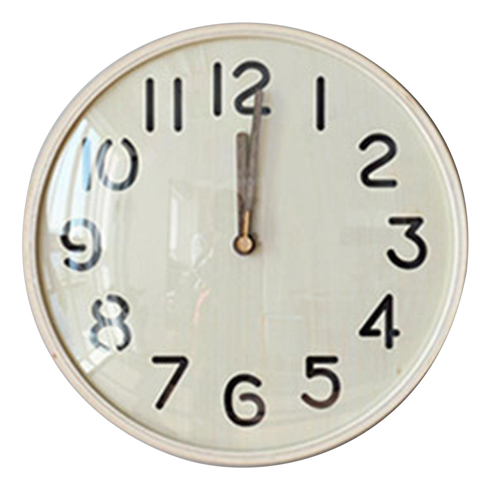 

12 дюймов деревянные настенные часы бесшумные не тикающие настенные часы на батарейках круглые для кухни дома Wood Color