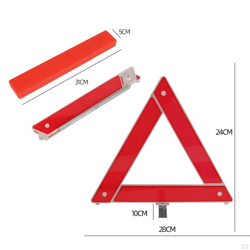 Foldable Safety Triangle Emergency for Vehicles Reflector Strip Warning