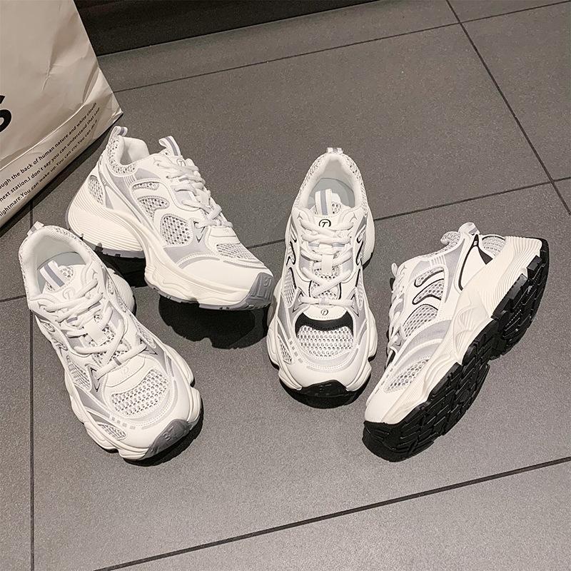 Slope Heel Platform Versatile Dad Shoes Summer New Mesh Breathable Sports and Leisure Shoes