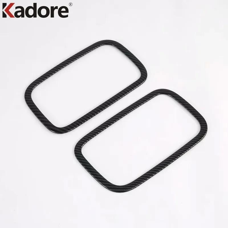 For Hyundai Venue 2024 Carbon Fiber Car Rear Fog Light Lamp Cover Trim Foglight Bezel Trims Accessories