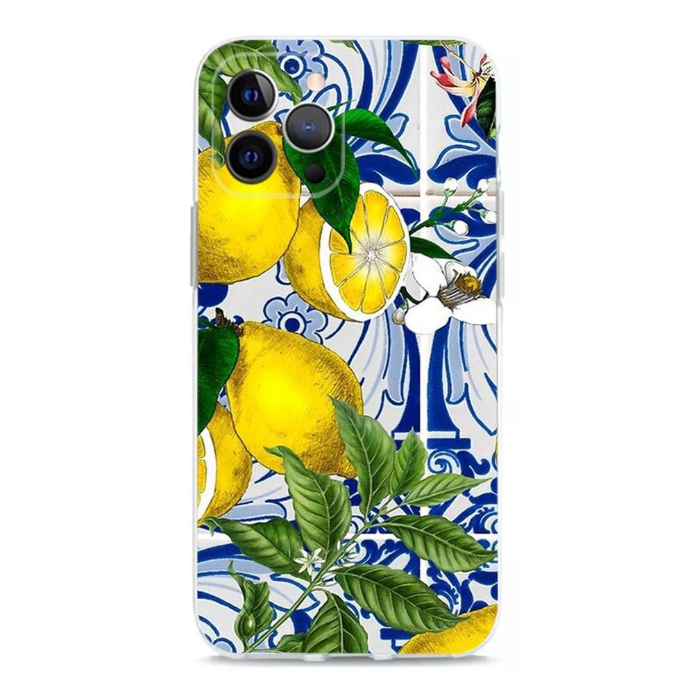 Fruit Mediterranean Lemon Phone Case For iPhone 15,14,13,12,11 Plus,Pro,Max,XR,XS,X,7,8 Plus,SE,Mini Transparent Shell