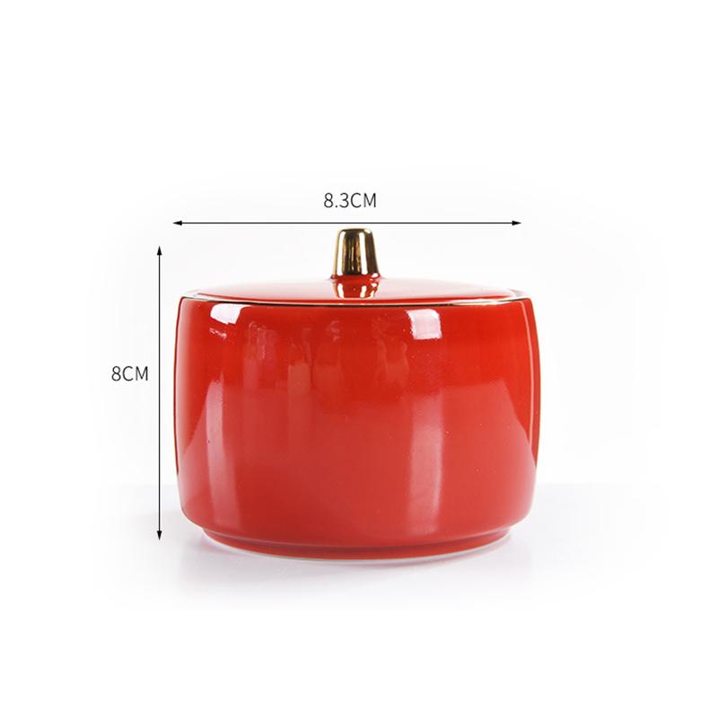 Keramik-Teedose im chinesischen Stil mit Deckel, feine Bonbondose, Tischplatte, Schmuck-Kosmetikbox, Lebensmittel-Vorratsglas, Küchenaufbewahrungsbehälter