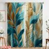 2pcs,2D Plane Printing Popular Curtain Panels Leafy Hues Polyester (without Rod) Art Deco Festive Perfect for Bedroom & Living