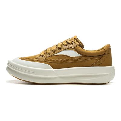 Li Ning Scarpe Casual Comode Versatili Antiscivolo Resistenti all'Usura a Collo Basso Unisex Scarpe Casual Marrone Oro AZGU045-8