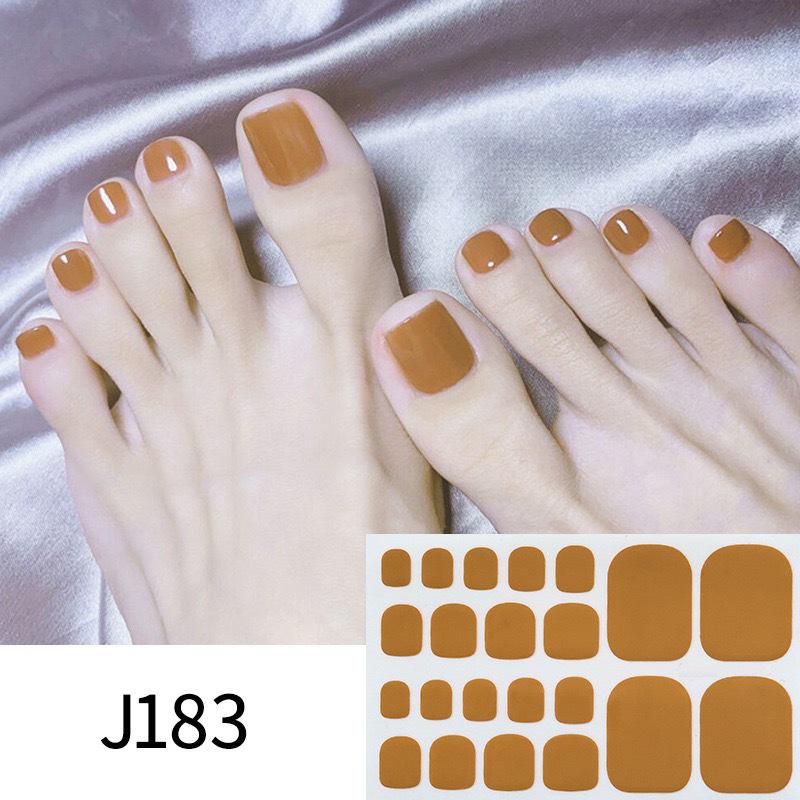 Adesivi per Unghie dei Piedi Monocolore - Copertura Completa, Senza Cottura, Stile Trendy Transfrontaliero