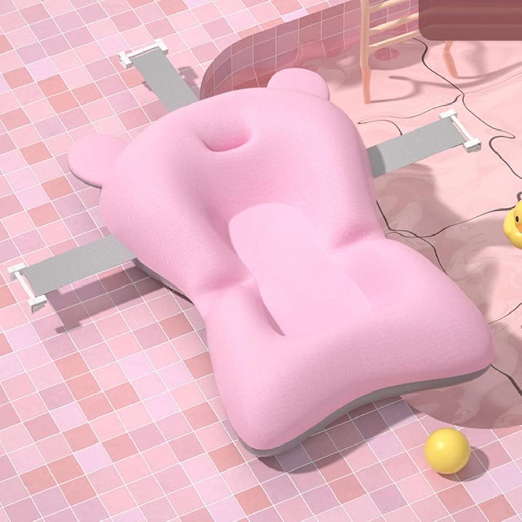 Baby Bath Suspension Prevent Slip Pad, Soft Quick Dry Lightweight Baby Bath Cushion Pad, Newborn Bathtub Mat Infant Bath Supporter Nonslip Floating