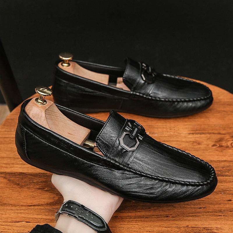 

Doudou shoes men s new summer breathable trend leather shoes fashionable versatile casual versatile lazy men s shoes 39