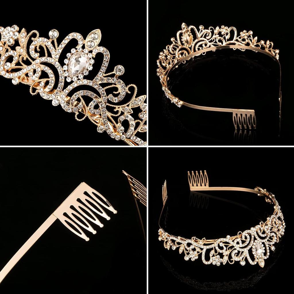 Bridal Rhinestone Crown Exotic Style Headdress Forest Temperament Hair Accessories Female European and American New Stage Party Crown
