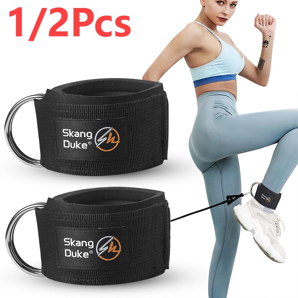 1/2Pcs Leg Training Tie Belt Breathable D-ring Buttocks Exercises Foot Strap Adjustable Sweat Resistant Men Women Gym Equipment