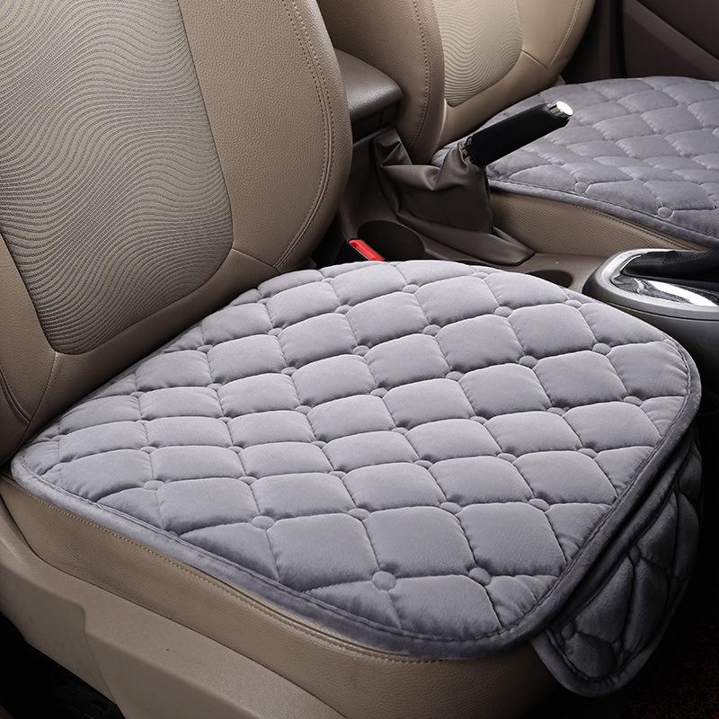Plush Winter 1pc Anti Slip Auto Car Seat Cover Pad Lattice Pattern Cushion Chair