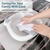 Laundry Basin with Washboard Practical Hand Washing Tool Lightweight Portable Plastic Bucket for Home Camping Use