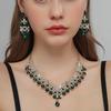 Latest Stylish Design Fancy Wedding Party Crystal Diamonds Necklace Jewellery Set for Women