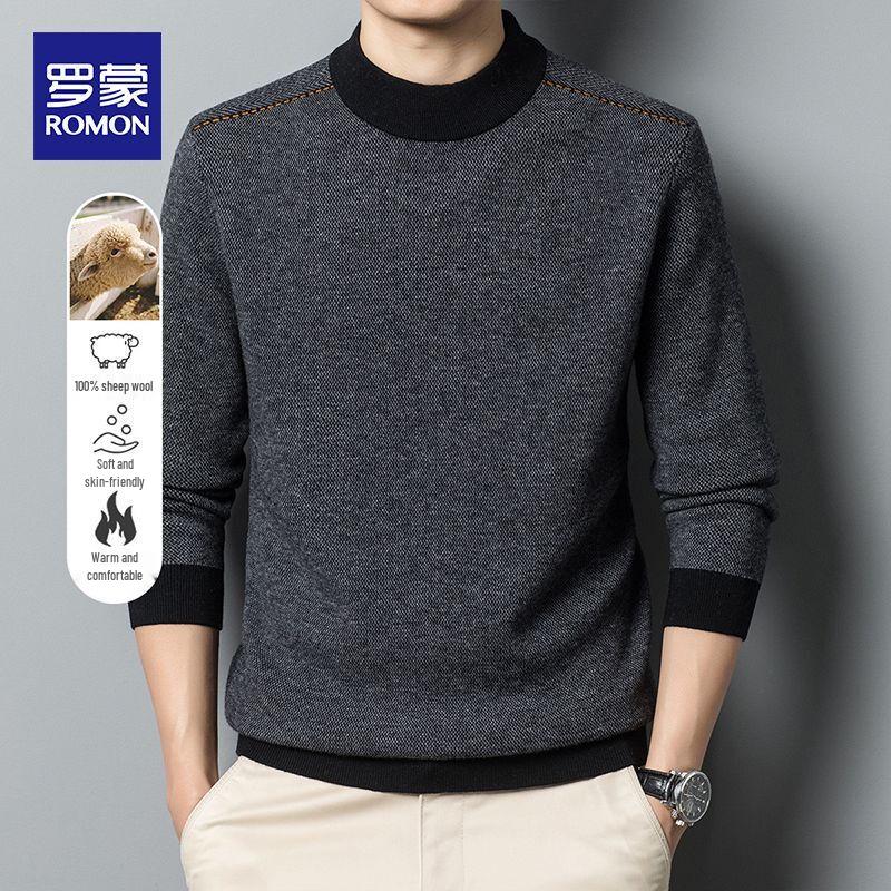 

LuoMeng Men s 100% Wool Pullover Top 2XL