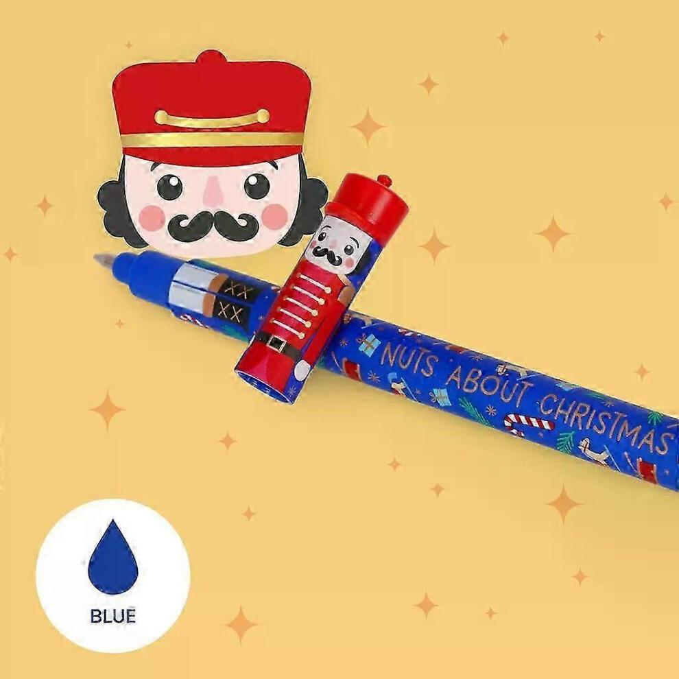 Legami El Cascanueces Juego de 3 Bolígrafos de Gel Borrables Edición Limitada de Navidad Azul, Rojo, Verde Juego de Regalo de Navidad-hh