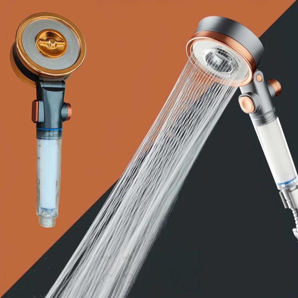 1PC Filter Shower Head Water Purification Handheld Bathing Shower Double-Sided Booster Showers Head Bathroom Accessories