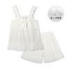 HACAI Camisole mit Oberteil und Hose Niedlicher Damenpyjama, Loungewear, Cups, Nachtwäsche, Loungewear, Schlafbekleidung, Set, Feuchtigkeitstransportierend, Atmungsaktiv,