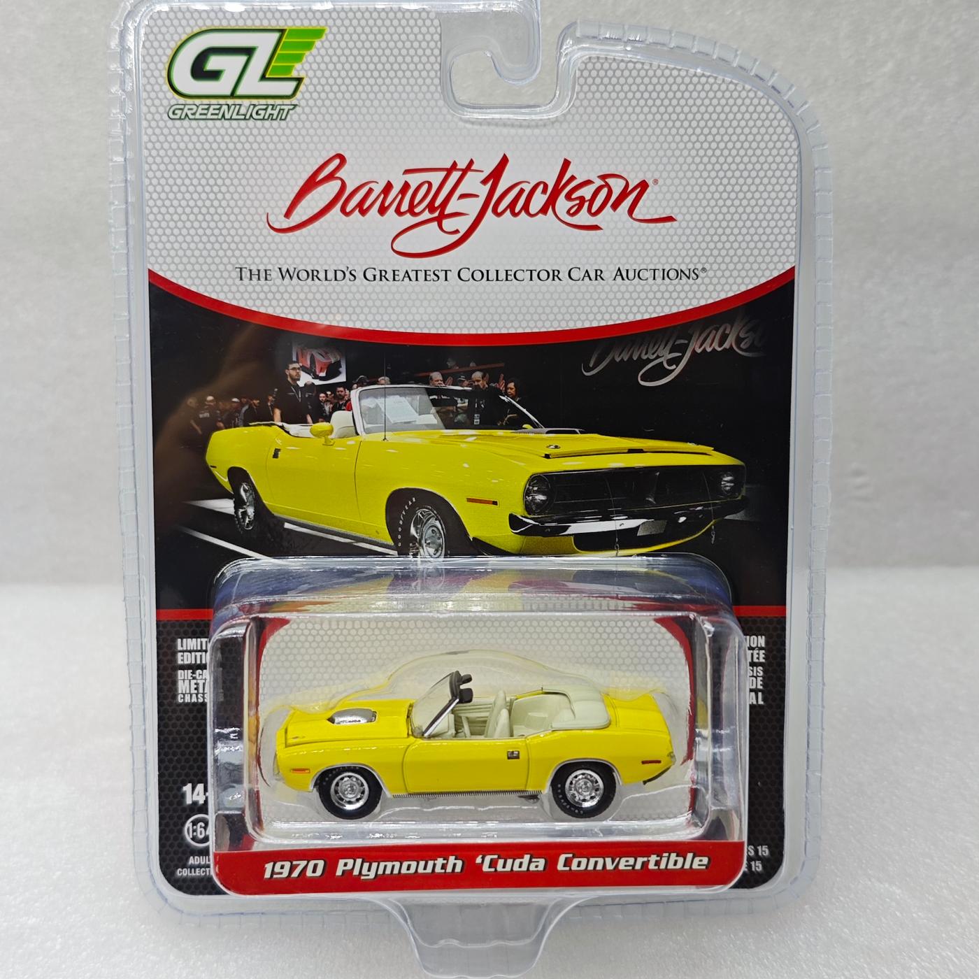 

GreenLight 1:64 1970 Plymouth Cuda Convertible 37320-E Simulation Car Metal Alloy Model decoration display collection gifts