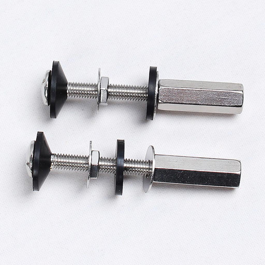 Stainless Steel Bolt Through Kit Practical Toilet Tank Screws for Connecting The Toilet Cistern To Pan Include Bolts