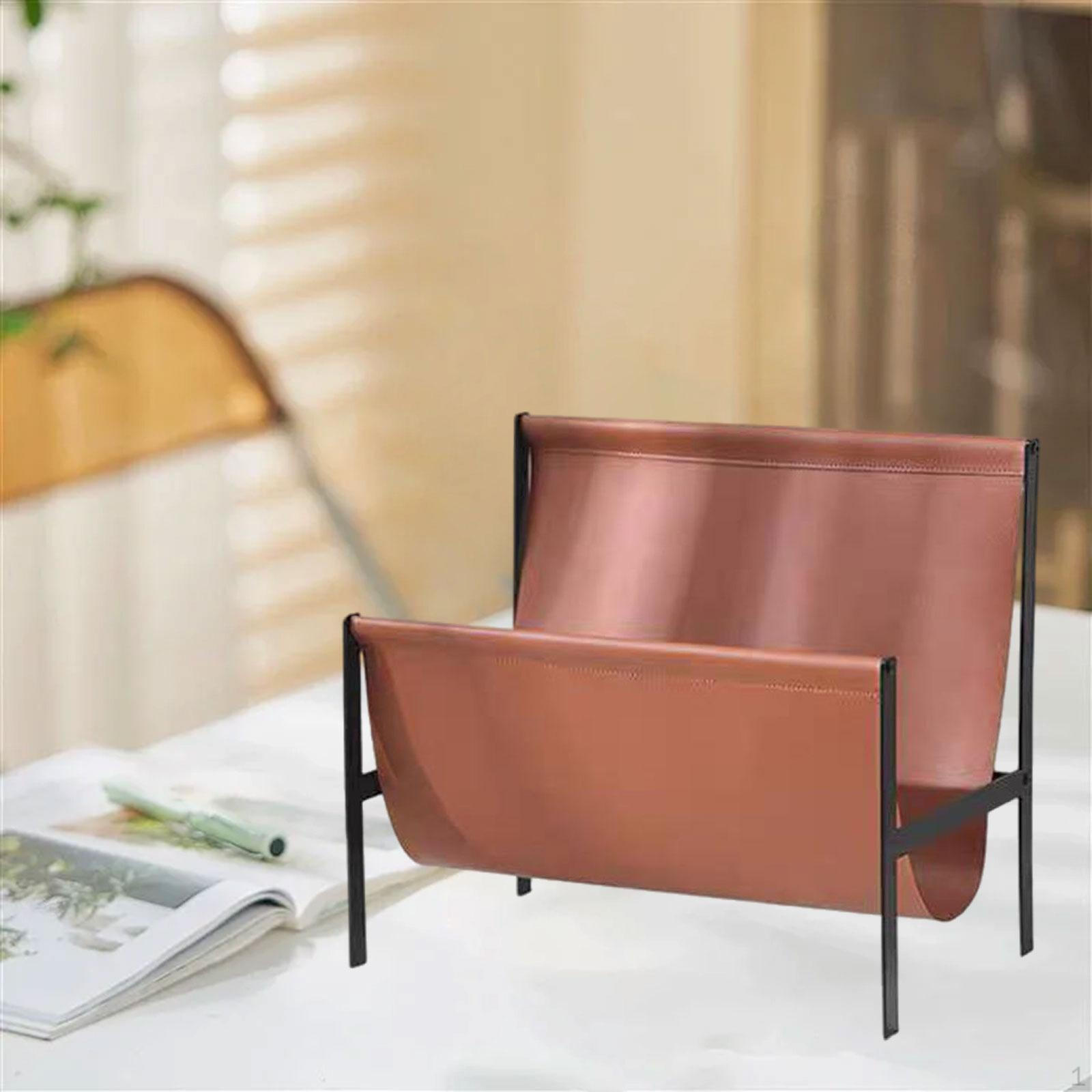 

Настольный держатель для журналов, стойка для виниловых пластинок, многофункциональная напольная металлическая рамка коричневый