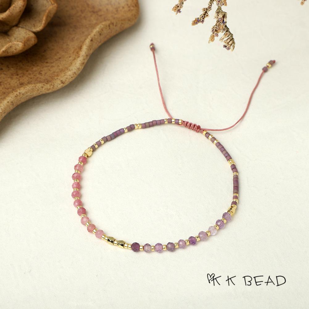 Браслет ручной работы из рисовых бусин Богемный браслет