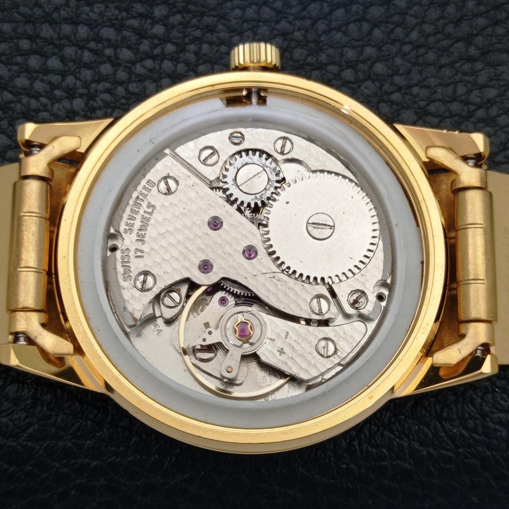 ZREKONSTRUOVANÉ VINTAGE PÁNSKÉ ZLACENÉ HODINKY MONTINE OF SWITZERLAND 17J a285404-10