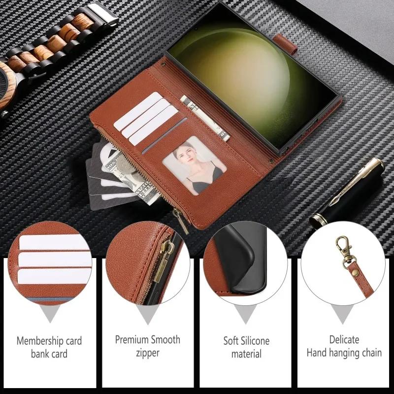 Crossbody Wallet Card Holder Phone Case for Samsung Galaxy S23 S24 FE S26 S25 S22 Plus Ultra A16 A06 A56 A36 A35 A55 A15 Cover