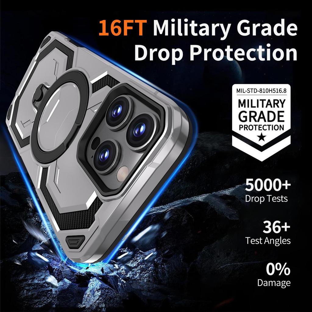 Warrior Anti-Drop Magnetic Case for iPhone 17 Pro Max: Heat Dissipation Armor Protective Cover