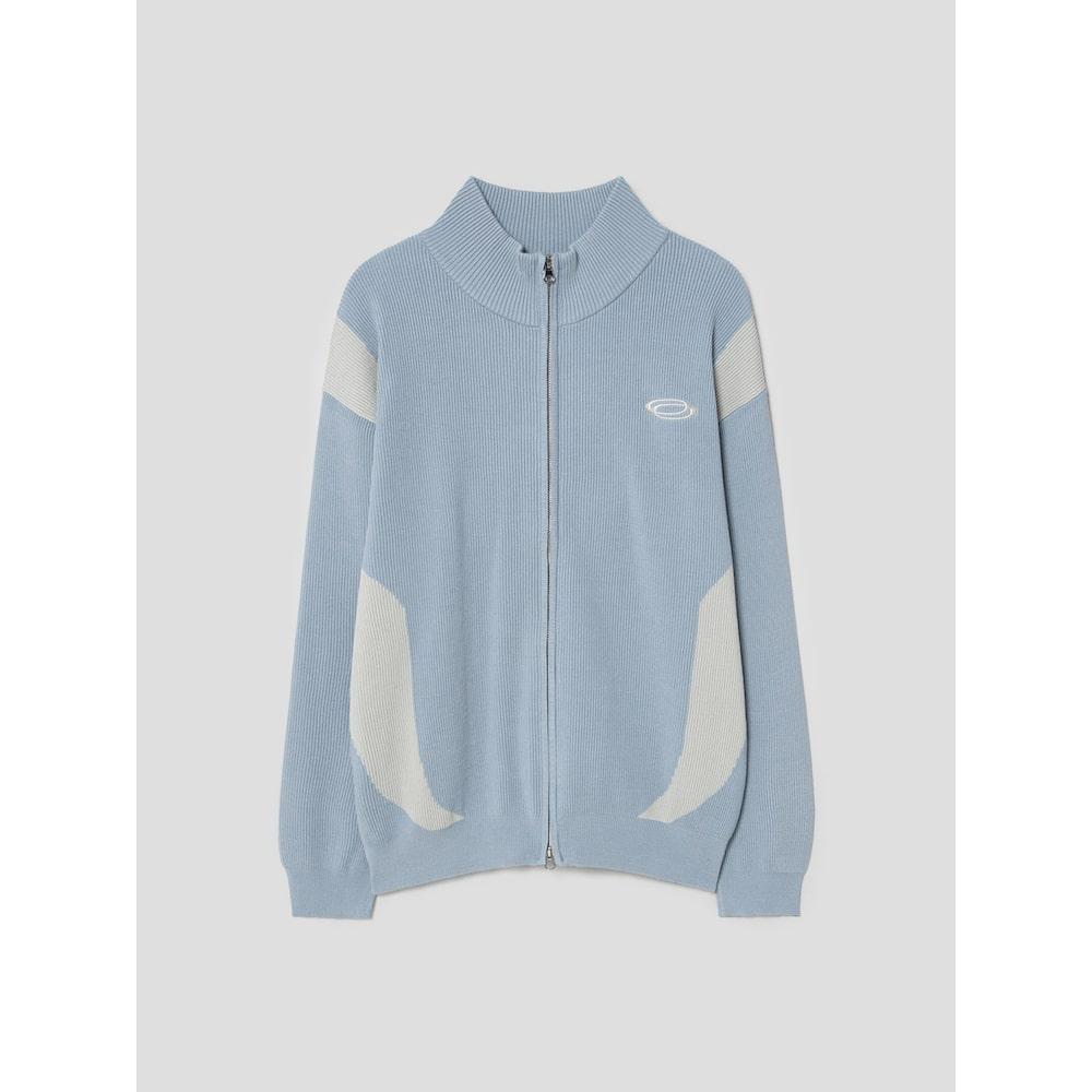 8seconds Color Block Two-Way Zip-Up Cardigan Sky Blue