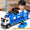 Alloy Double-Layer Transport Flatbed Toy Truck for Boys, Inertial Model for Ages 3-6