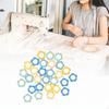 Knitting Stitch Markers Ring 30 Pack Multicolor Flower Stoppers Crochet Marker Hook Clip for DIY