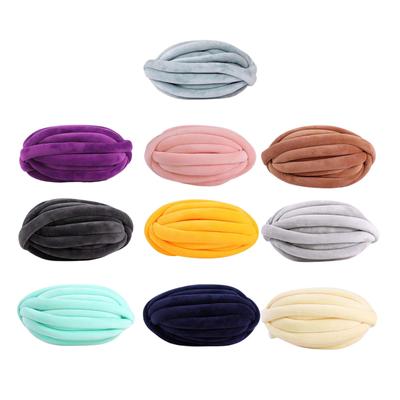 Chunky Yarn Bulky Yarn Tube Giant Yarn Filling Jumbo Tubular Yarn Arm Knitting Yarn for Sweaters Crochet Pillow Pet Bed
