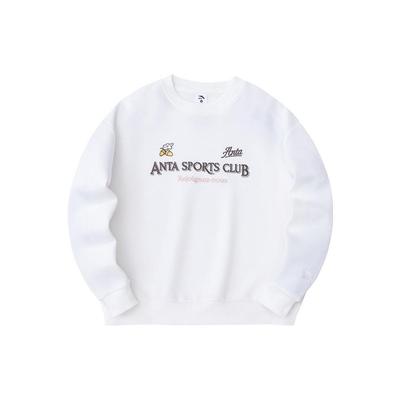 Life Series Letter Round Neck Pullover Versatile Casual Loose Sweatshirt Women Sweatshirt Paper-White 162418715-3