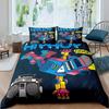 Robot Duvet Cover Set Boys Girls Watercolor Robot Quilt Cover Modern Cartoon Super Robot Pattern Bedding Set Comforter Cover Set