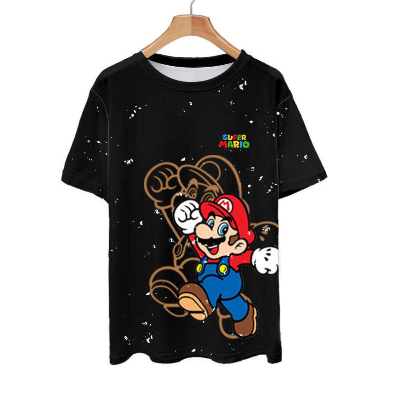 Super Mario Mario Luigi Mario Game Peripheral Summer Quick Dry 3D Short Sleeve T-shirt Men's and Women's Half Sleeve